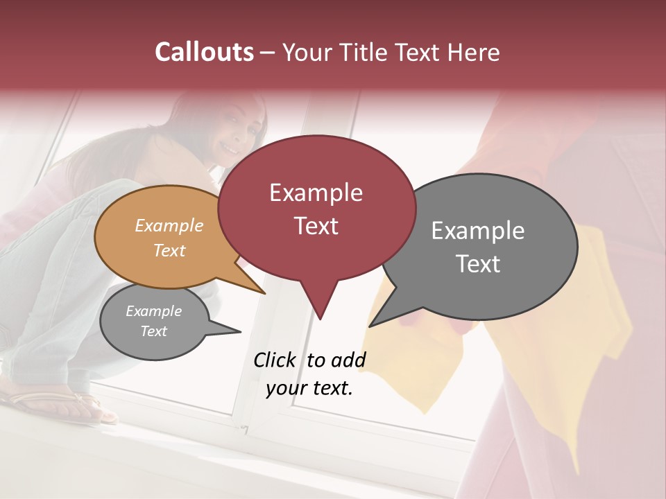 Glass Windowsill Spring Clean PowerPoint Template