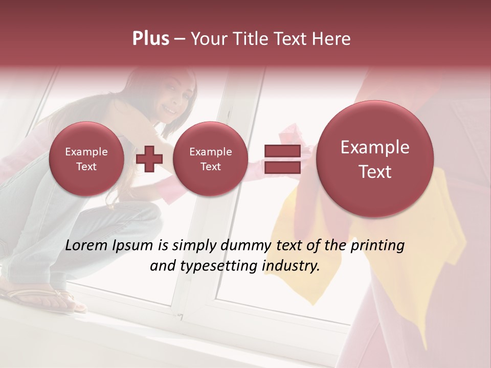 Glass Windowsill Spring Clean PowerPoint Template