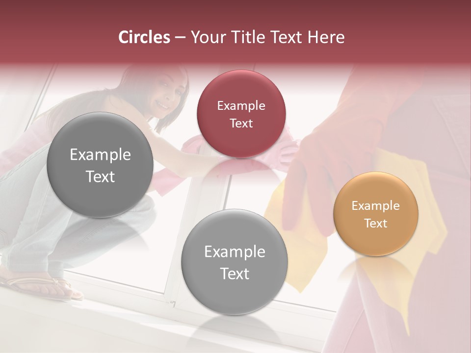 Glass Windowsill Spring Clean PowerPoint Template