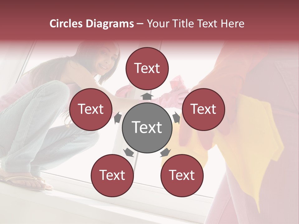 Glass Windowsill Spring Clean PowerPoint Template