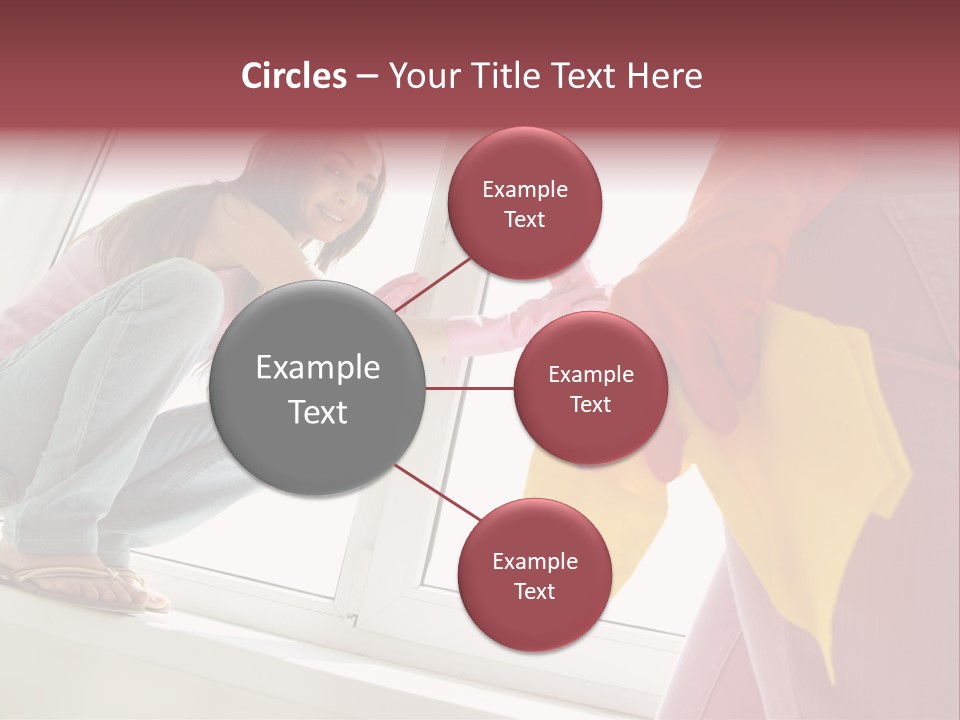 Glass Windowsill Spring Clean PowerPoint Template