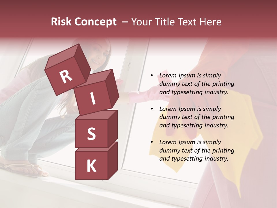 Glass Windowsill Spring Clean PowerPoint Template