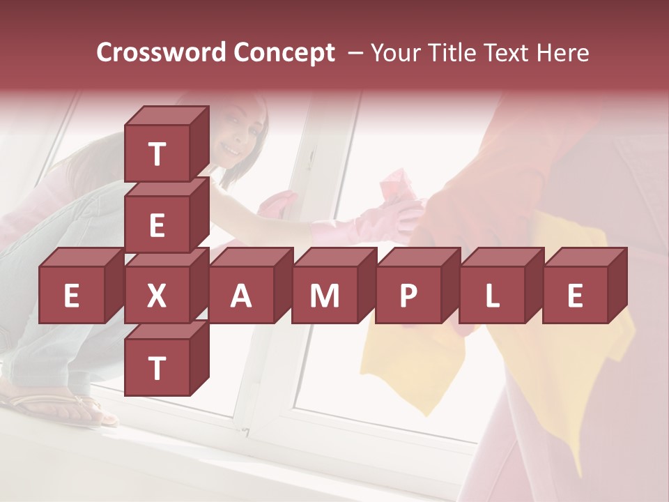 Glass Windowsill Spring Clean PowerPoint Template