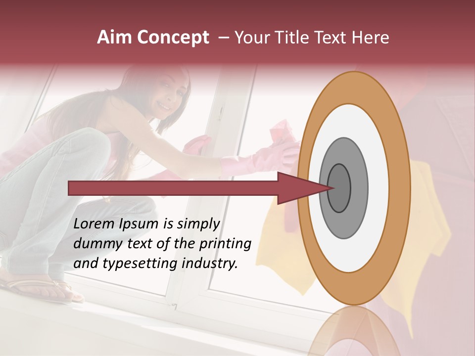 Glass Windowsill Spring Clean PowerPoint Template