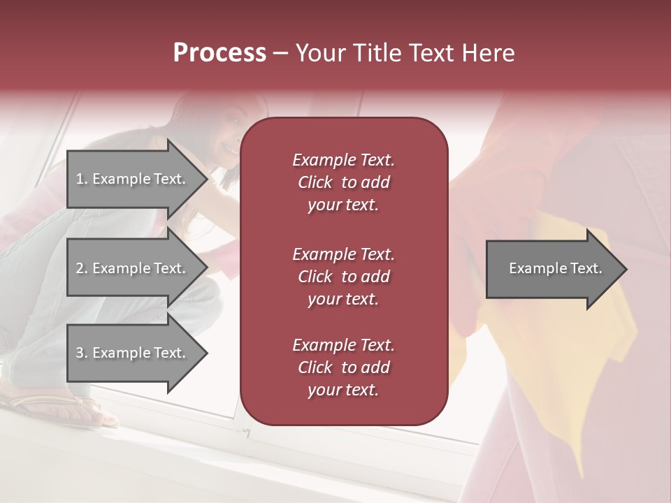 Glass Windowsill Spring Clean PowerPoint Template