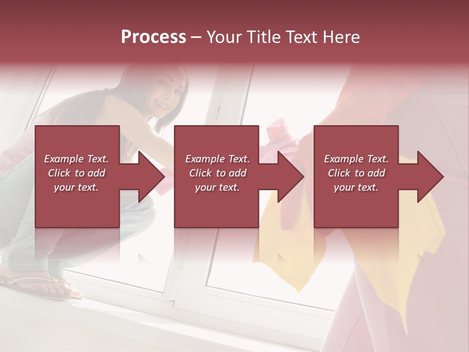 Glass Windowsill Spring Clean PowerPoint Template