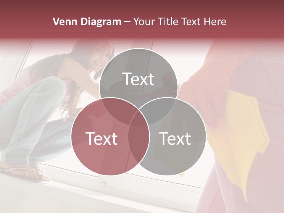 Glass Windowsill Spring Clean PowerPoint Template