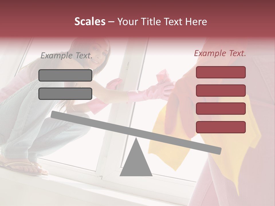 Glass Windowsill Spring Clean PowerPoint Template