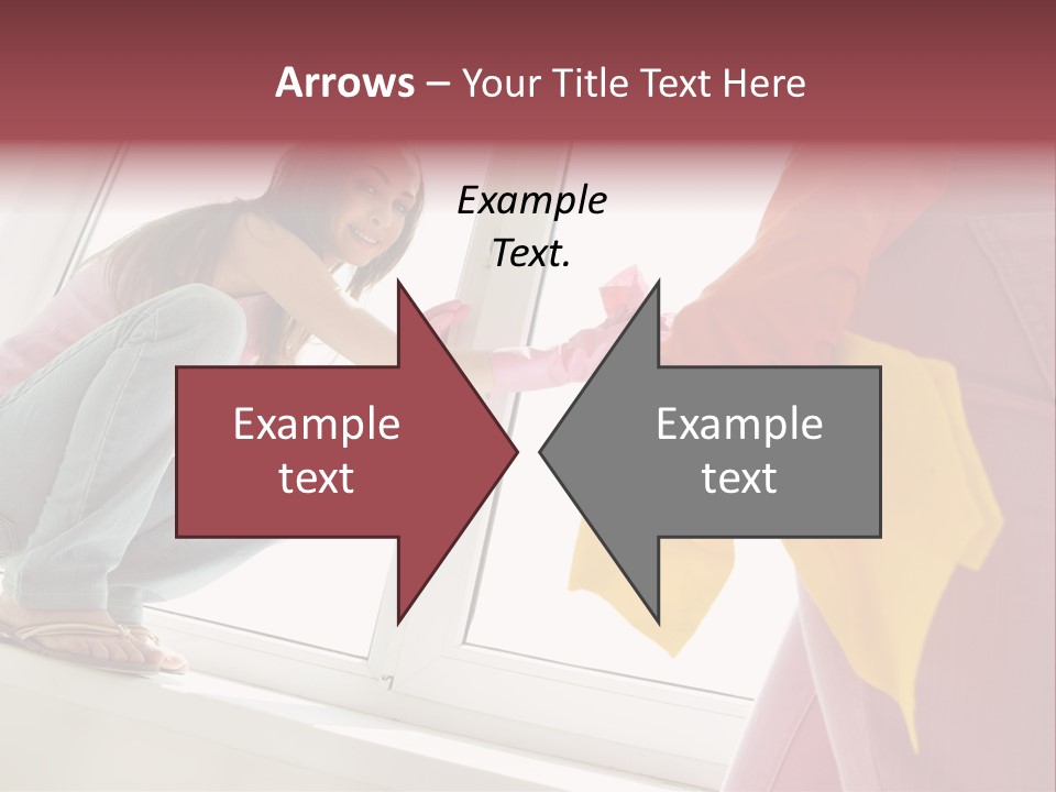 Glass Windowsill Spring Clean PowerPoint Template