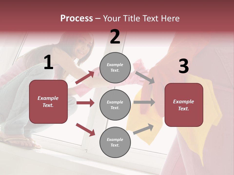 Glass Windowsill Spring Clean PowerPoint Template