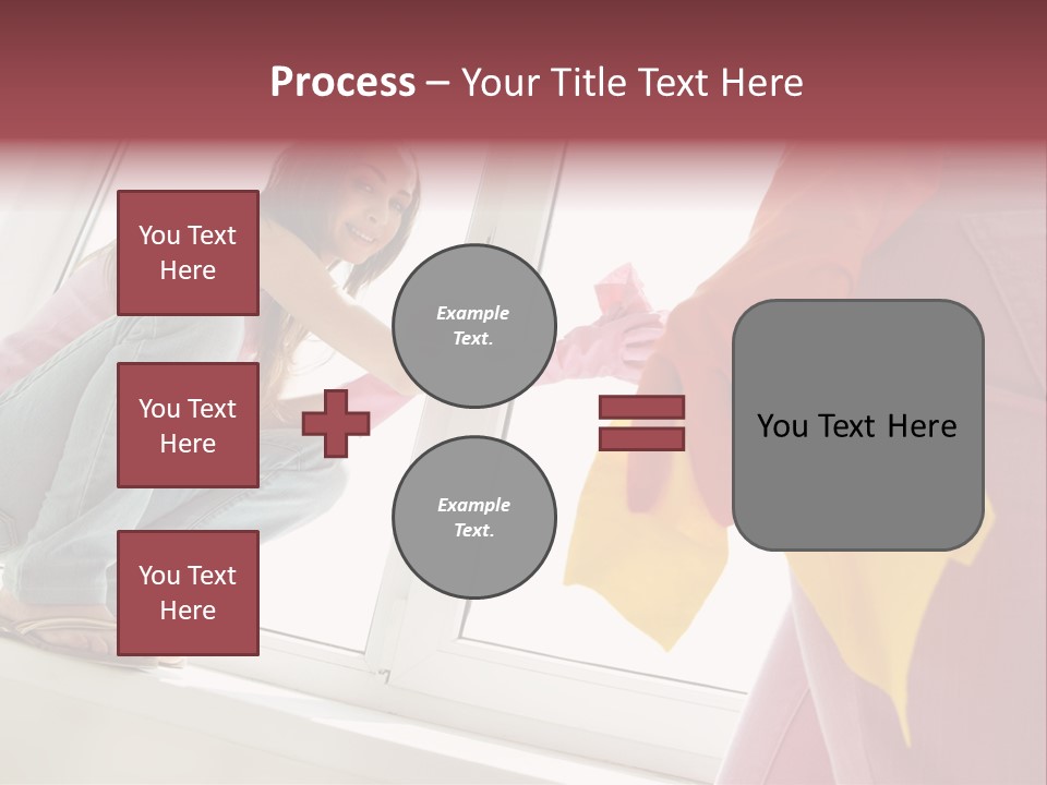 Glass Windowsill Spring Clean PowerPoint Template