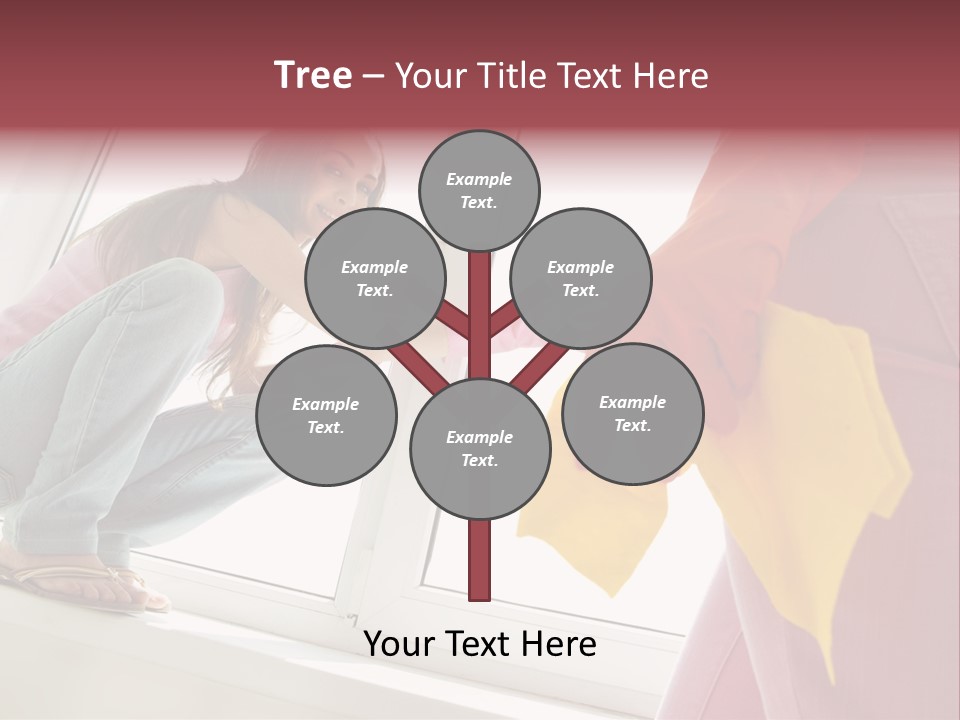 Glass Windowsill Spring Clean PowerPoint Template