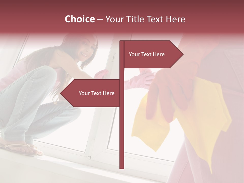 Glass Windowsill Spring Clean PowerPoint Template