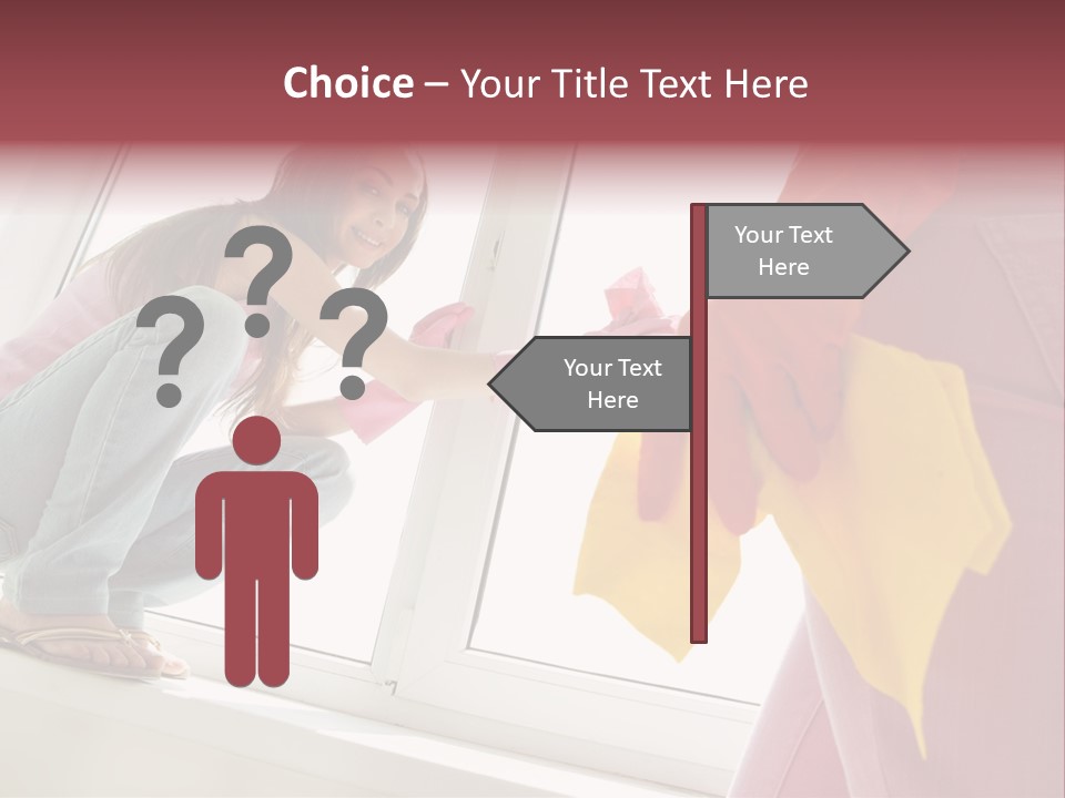 Glass Windowsill Spring Clean PowerPoint Template