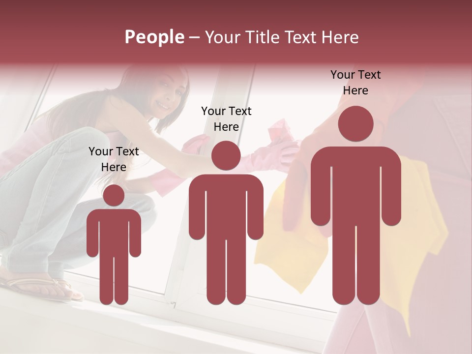 Glass Windowsill Spring Clean PowerPoint Template