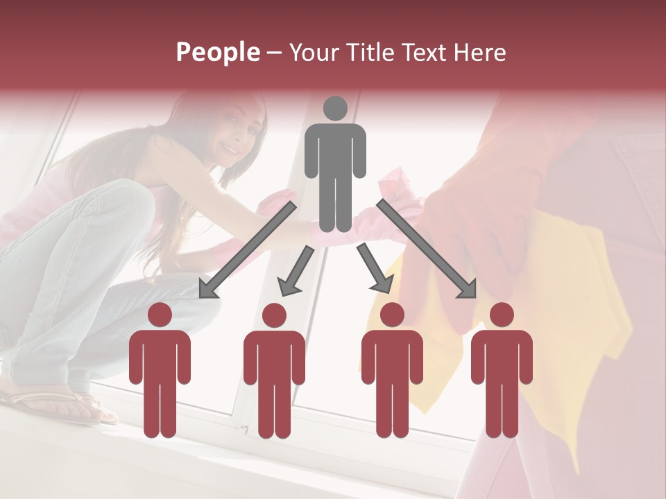 Glass Windowsill Spring Clean PowerPoint Template