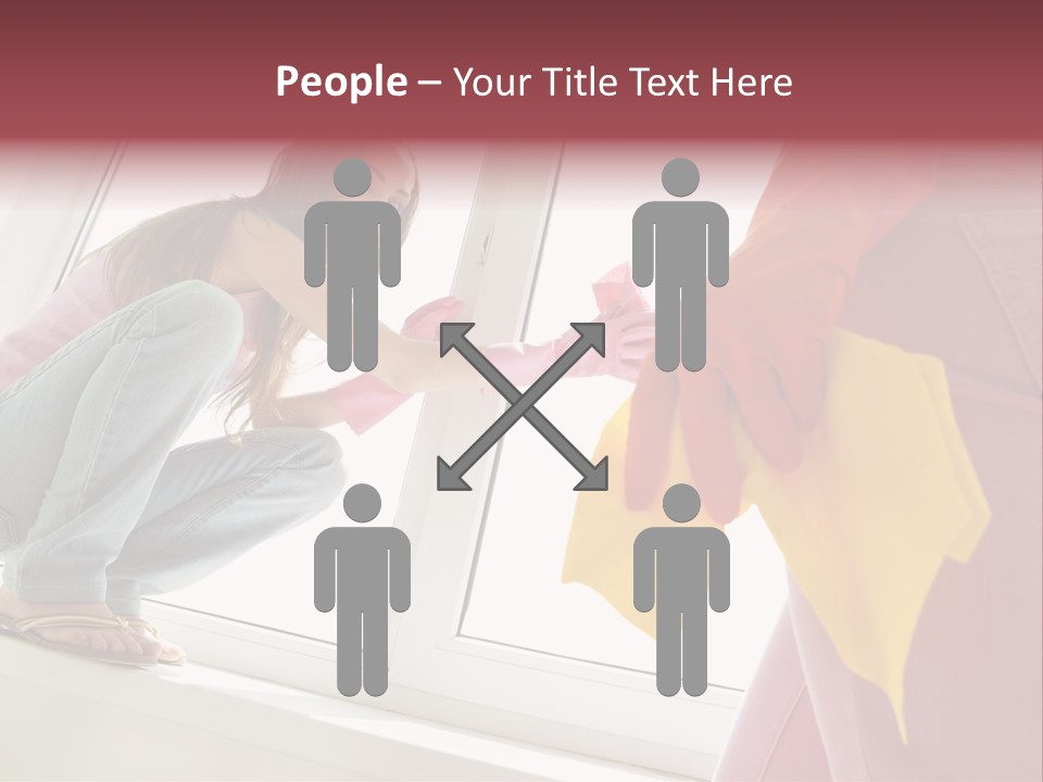 Glass Windowsill Spring Clean PowerPoint Template