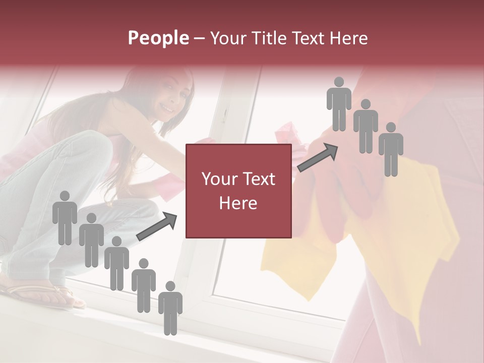 Glass Windowsill Spring Clean PowerPoint Template