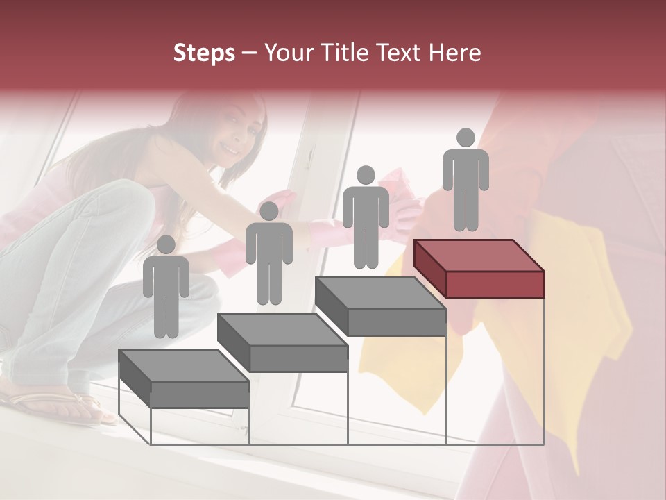 Glass Windowsill Spring Clean PowerPoint Template