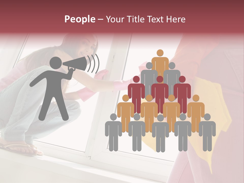 Glass Windowsill Spring Clean PowerPoint Template