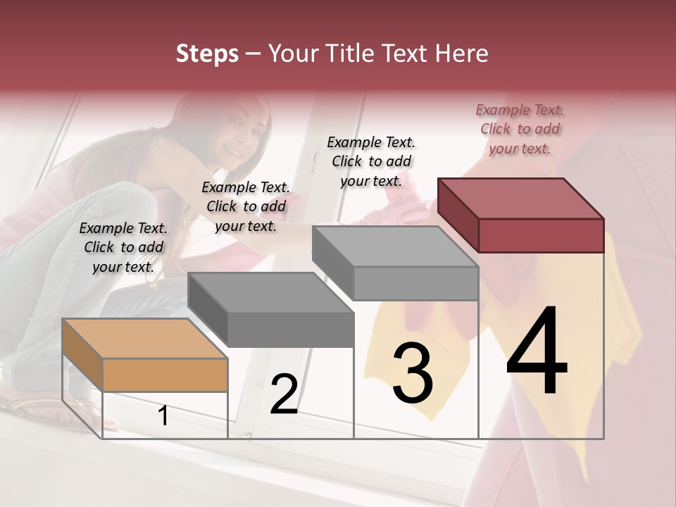 Glass Windowsill Spring Clean PowerPoint Template