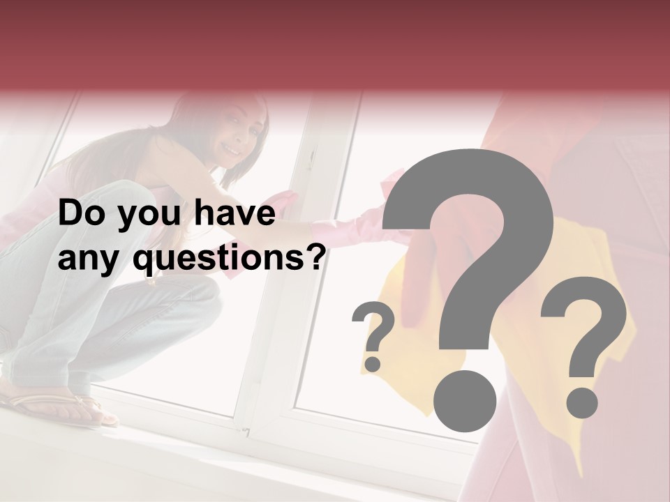 Glass Windowsill Spring Clean PowerPoint Template