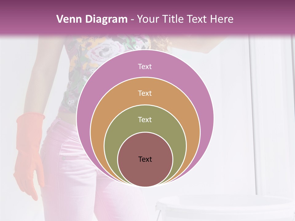 Glove Young Maid PowerPoint Template