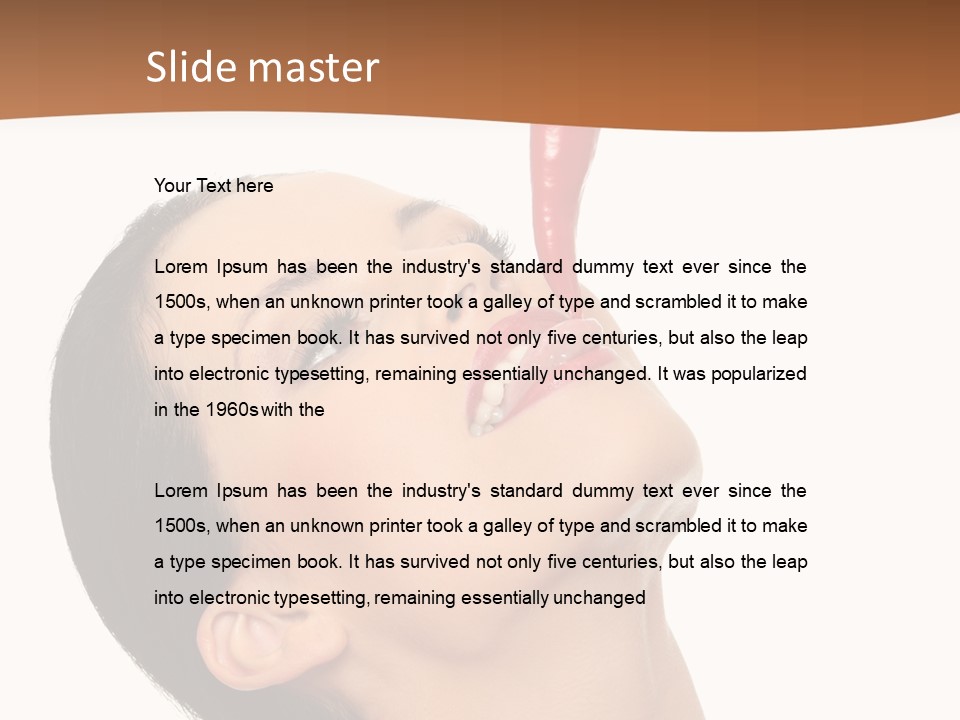 Sexy Brunette Chili PowerPoint Template