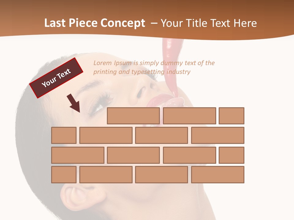 Sexy Brunette Chili PowerPoint Template