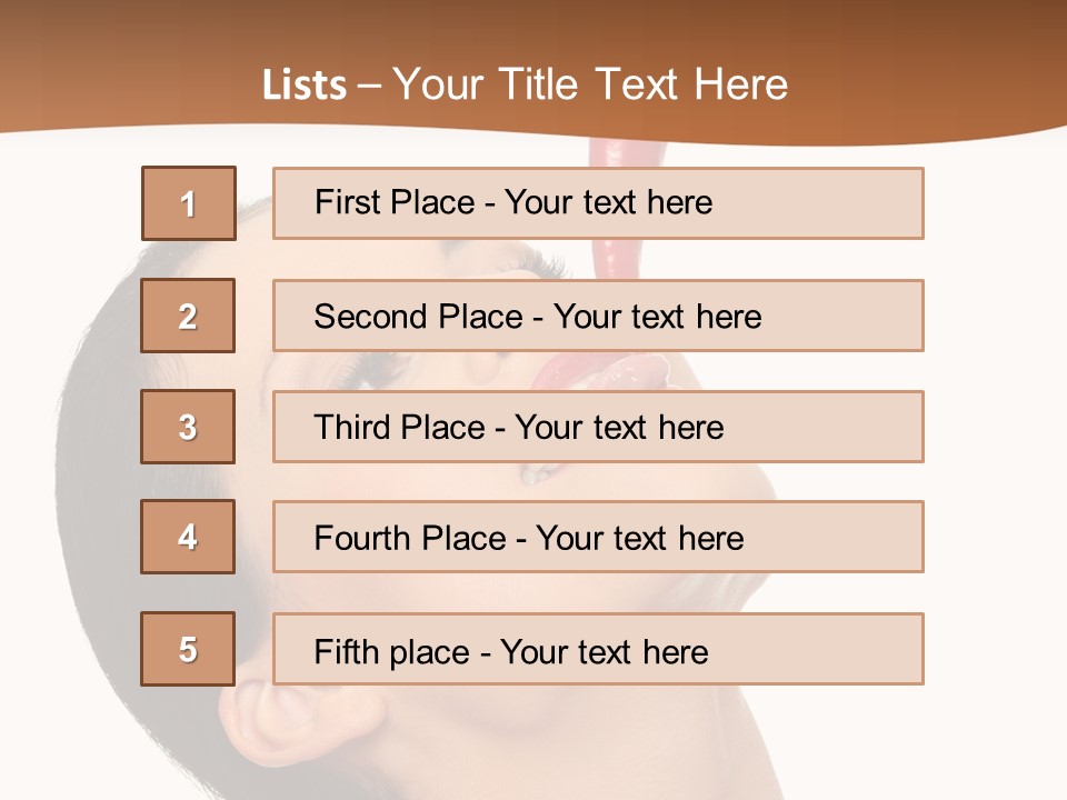 Sexy Brunette Chili PowerPoint Template