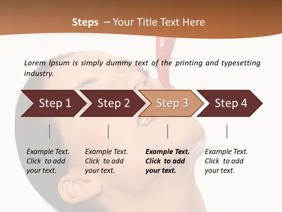 Sexy Brunette Chili PowerPoint Template