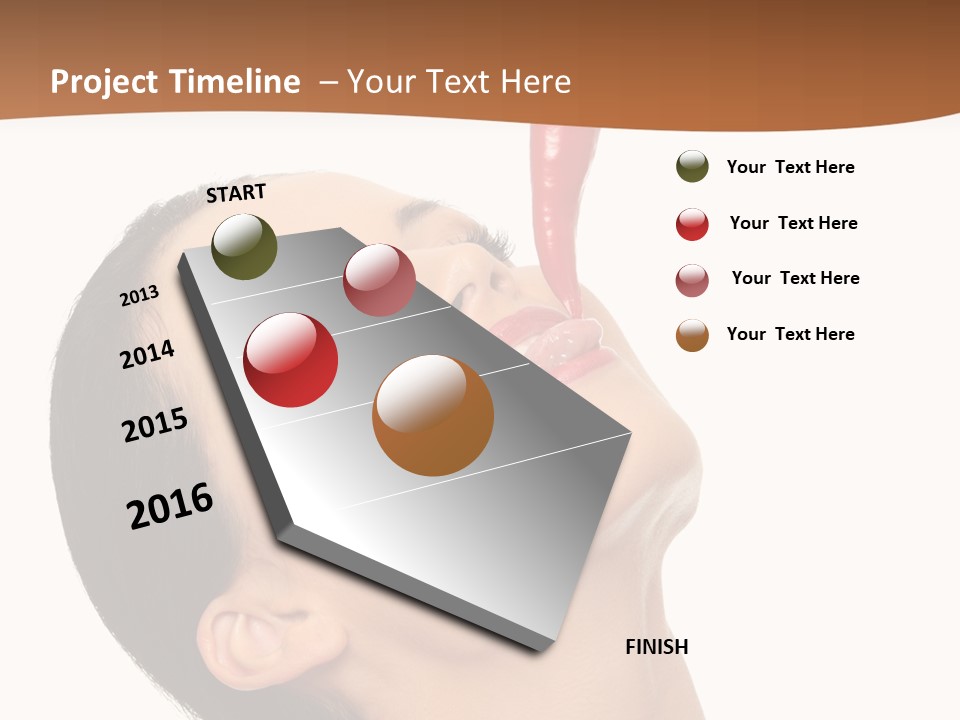 Sexy Brunette Chili PowerPoint Template