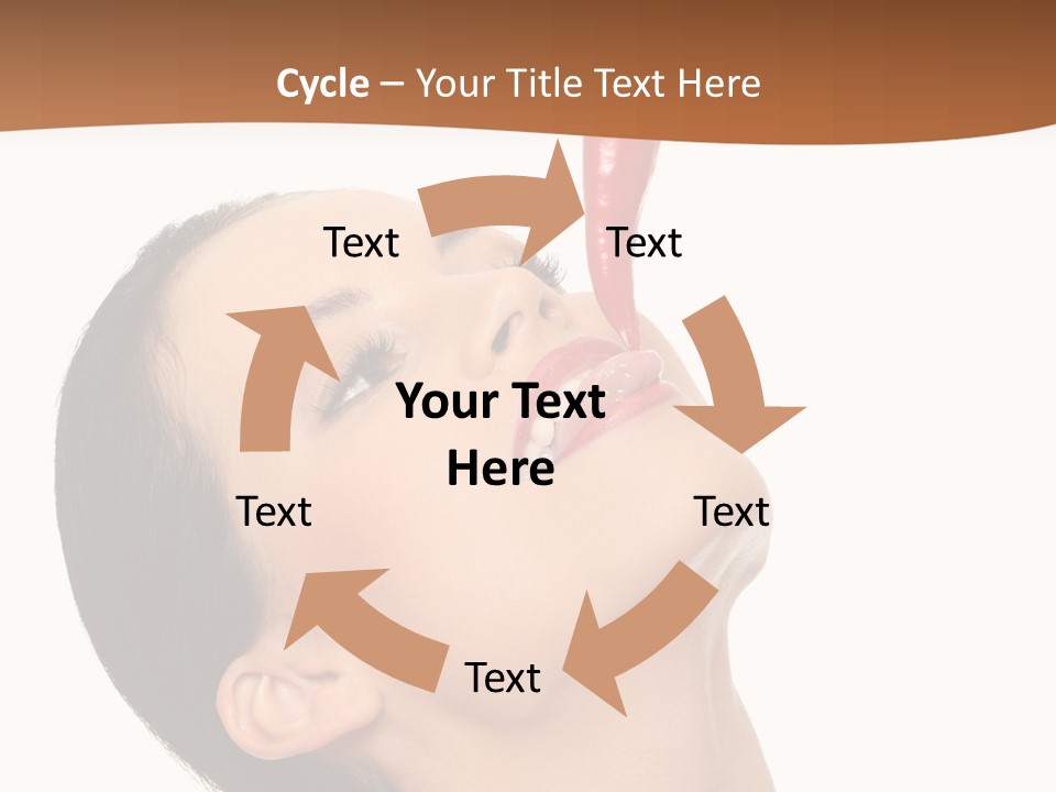 Sexy Brunette Chili PowerPoint Template