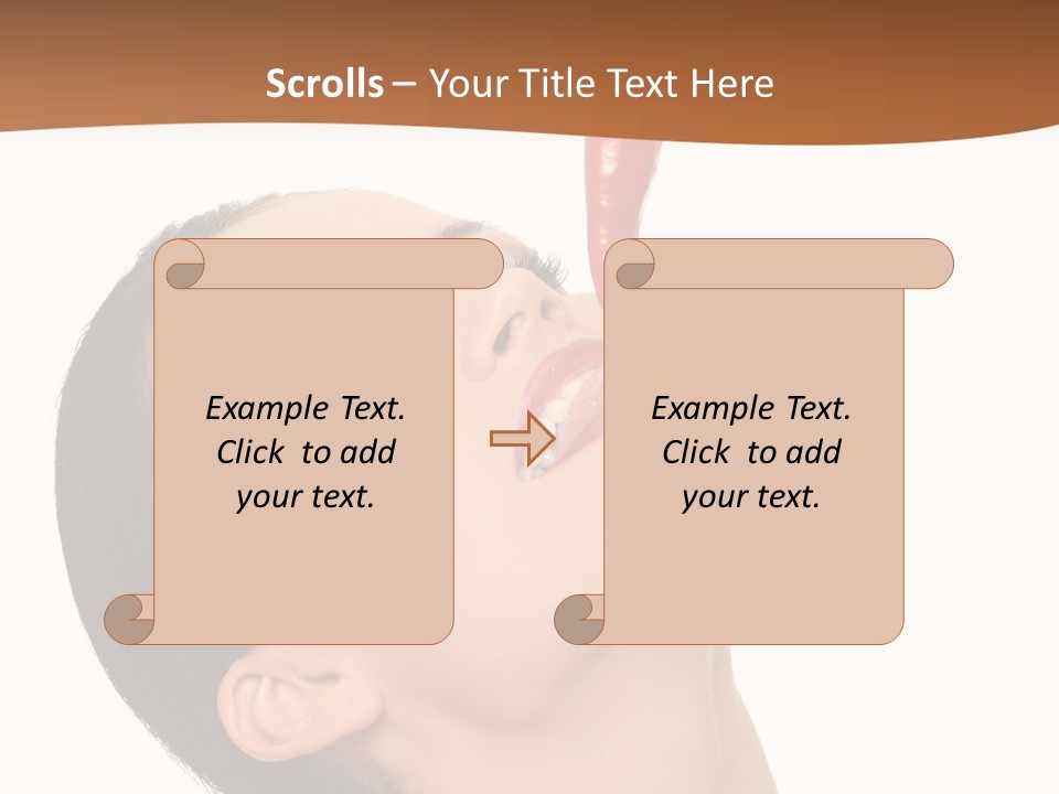 Sexy Brunette Chili PowerPoint Template