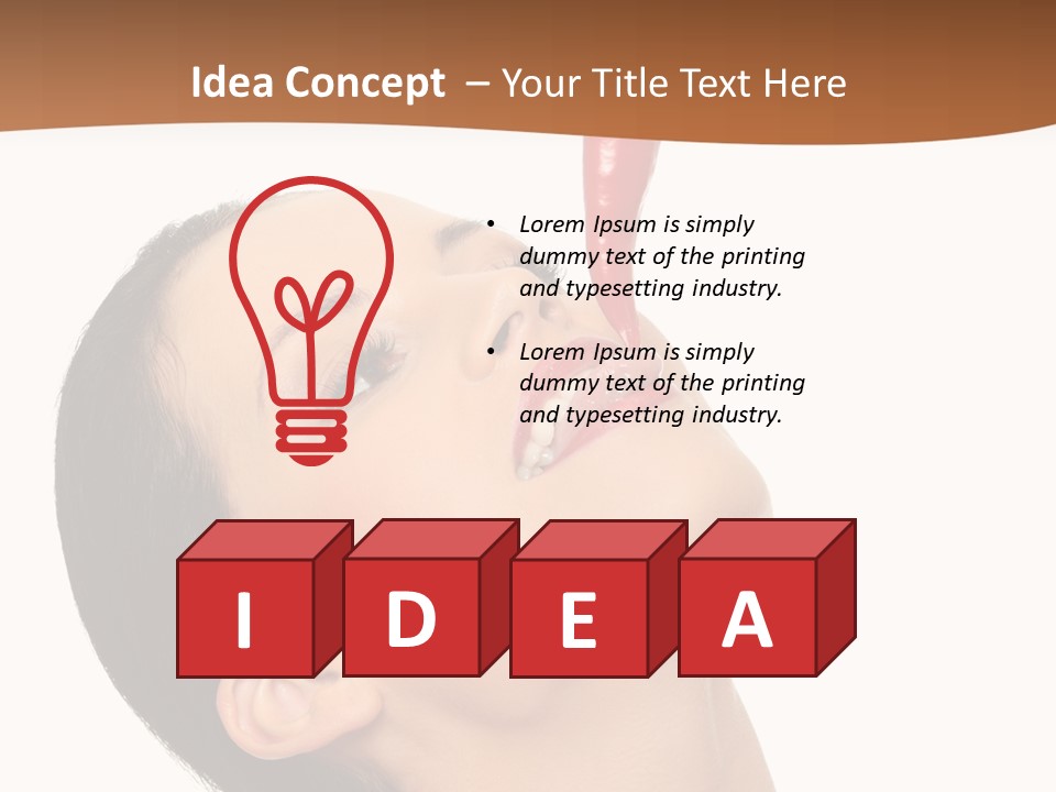 Sexy Brunette Chili PowerPoint Template