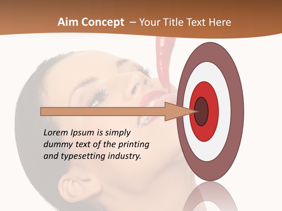 Sexy Brunette Chili PowerPoint Template