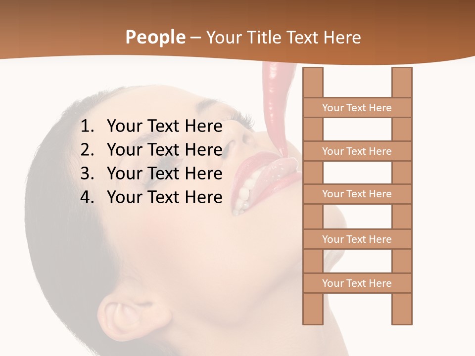 Sexy Brunette Chili PowerPoint Template