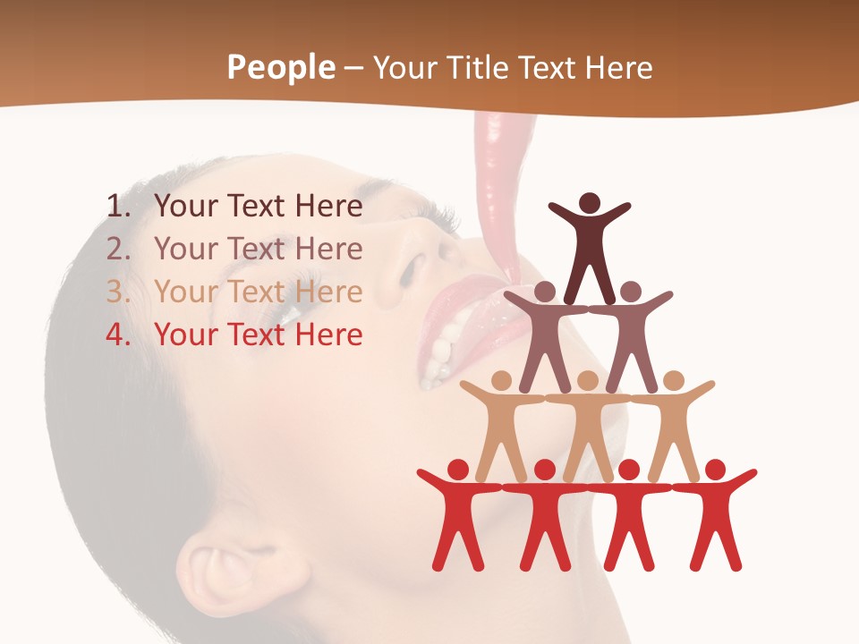 Sexy Brunette Chili PowerPoint Template