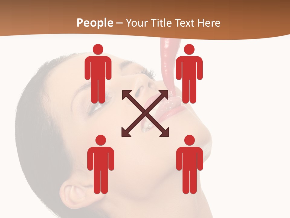 Sexy Brunette Chili PowerPoint Template