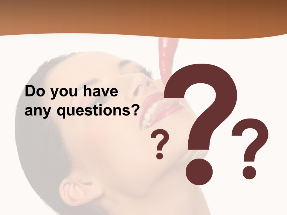 Sexy Brunette Chili PowerPoint Template