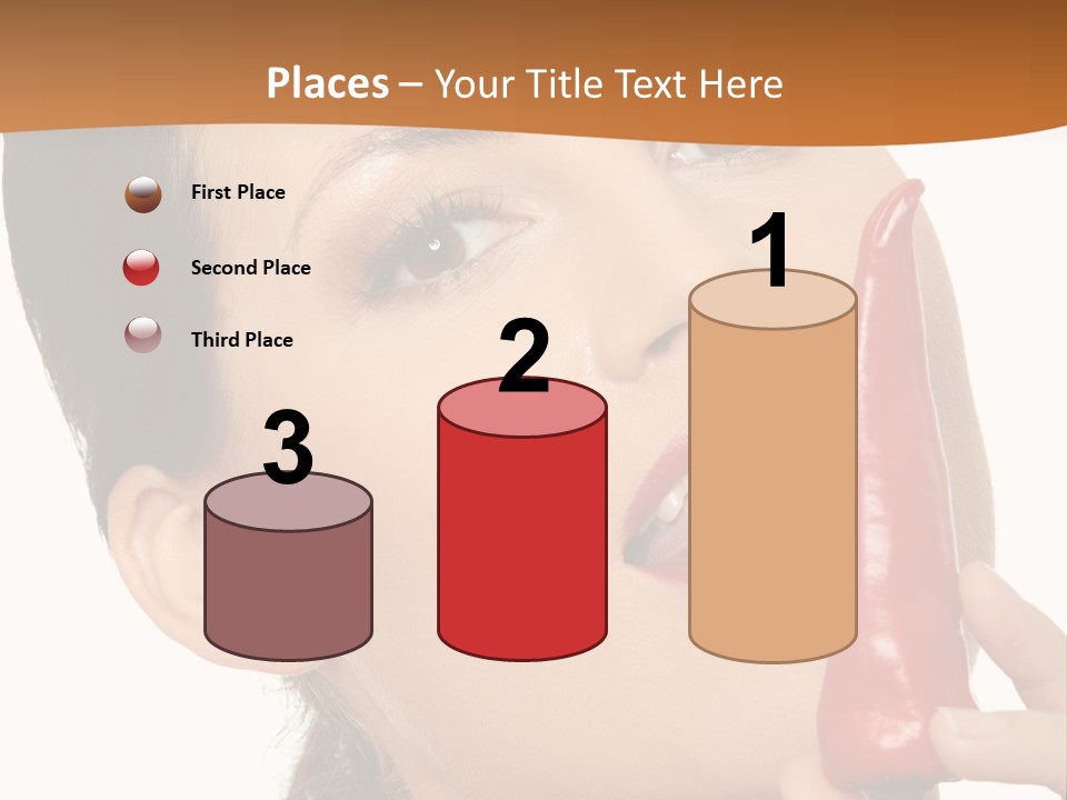 White Sensual Woman PowerPoint Template