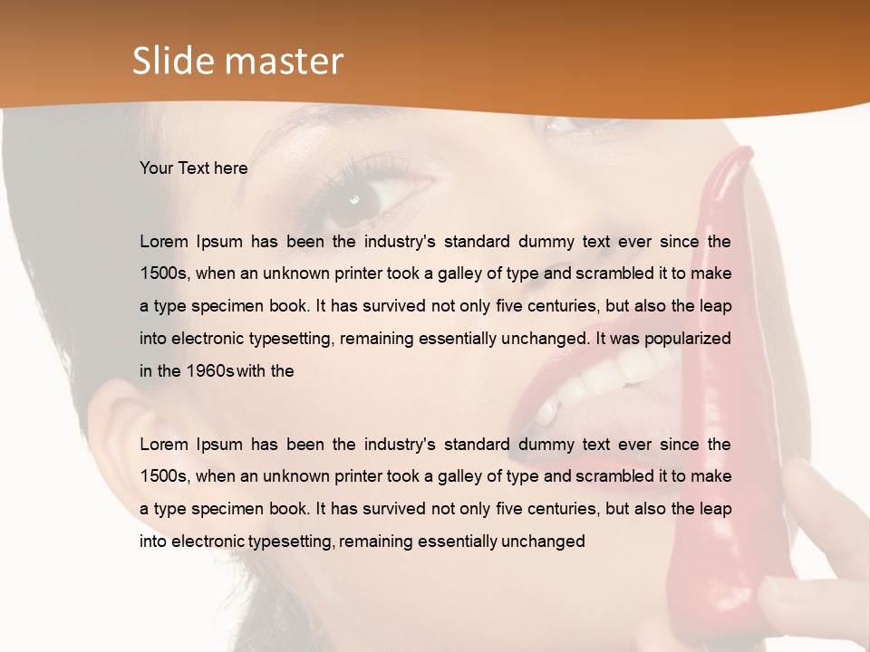 White Sensual Woman PowerPoint Template