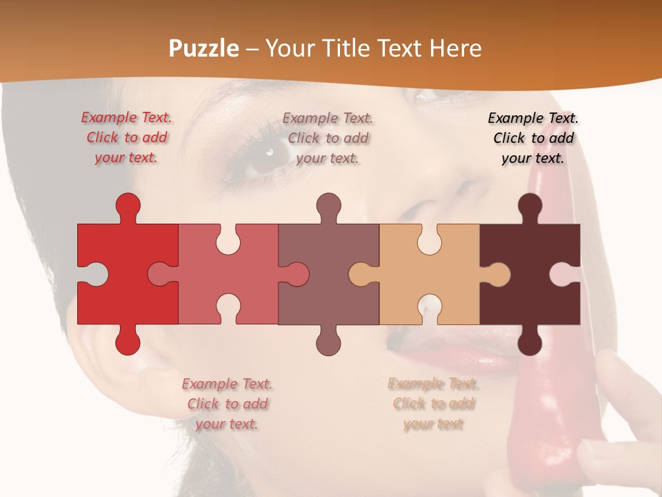 White Sensual Woman PowerPoint Template