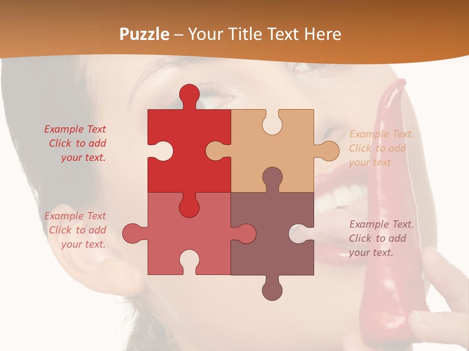 White Sensual Woman PowerPoint Template