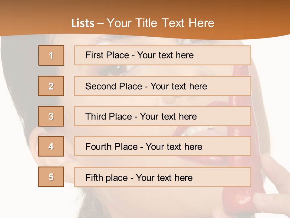 White Sensual Woman PowerPoint Template