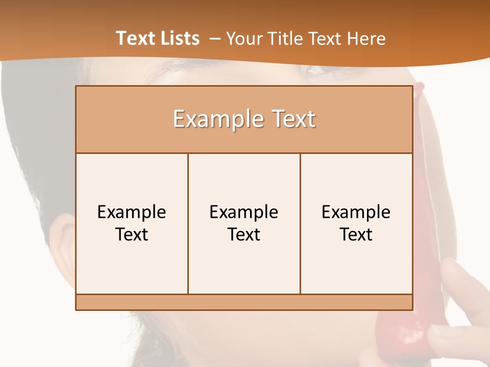 White Sensual Woman PowerPoint Template