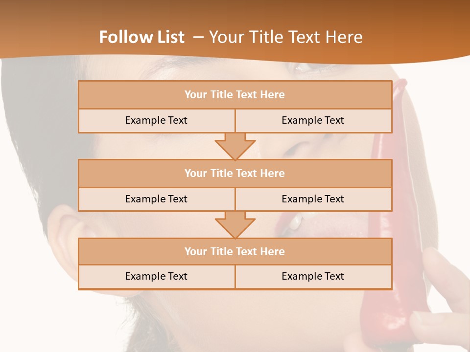 White Sensual Woman PowerPoint Template