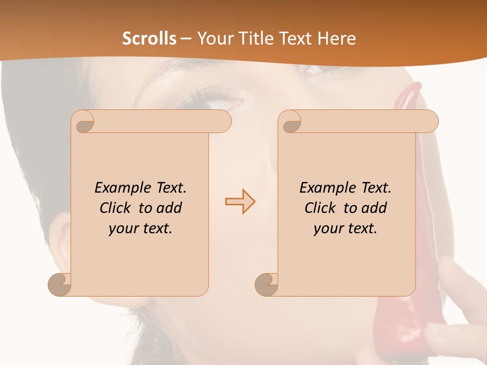 White Sensual Woman PowerPoint Template