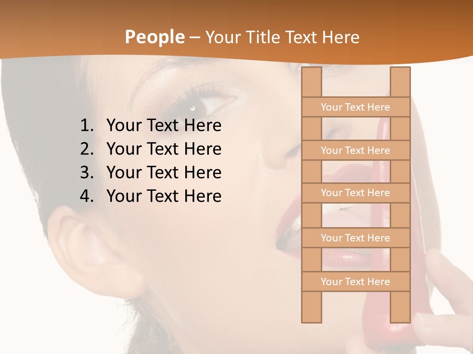 White Sensual Woman PowerPoint Template