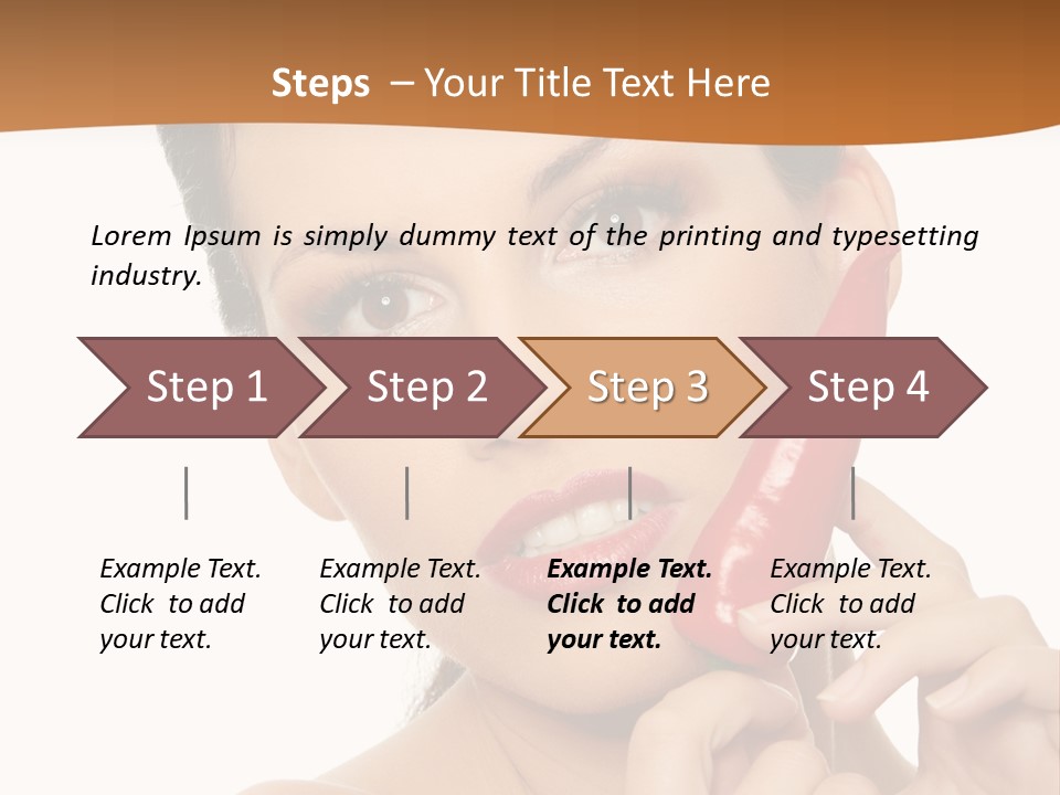 Person Smile Sensual PowerPoint Template